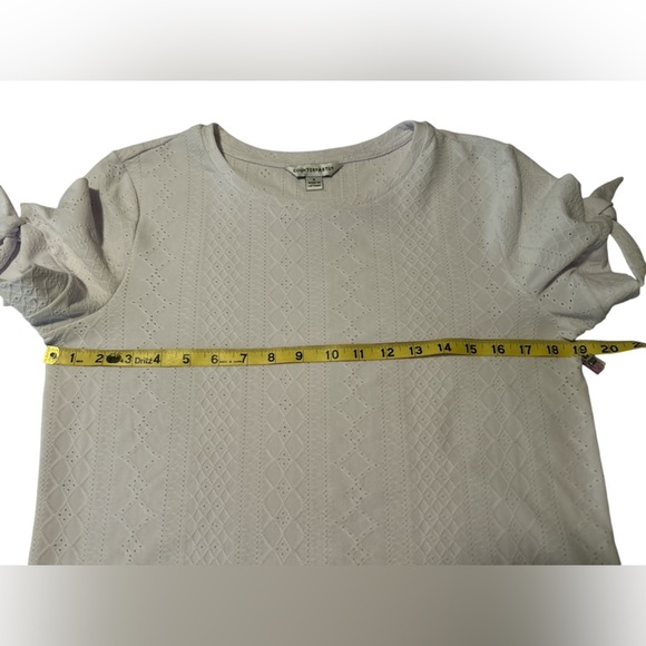 White islet women’s top with ties on sleeves size S - Picture 4 of 8